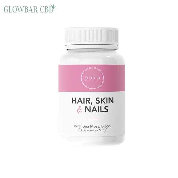 Poko Hair Skin &amp; Nails Supplement Capsules - 60 Caps - CBD