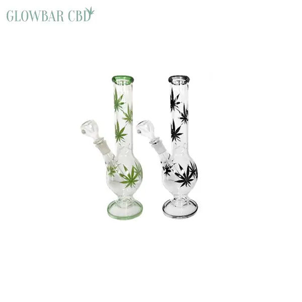 3 x 12’ Leaf Design Glass Bong - GB45/GB46/GB47 - Smoking
