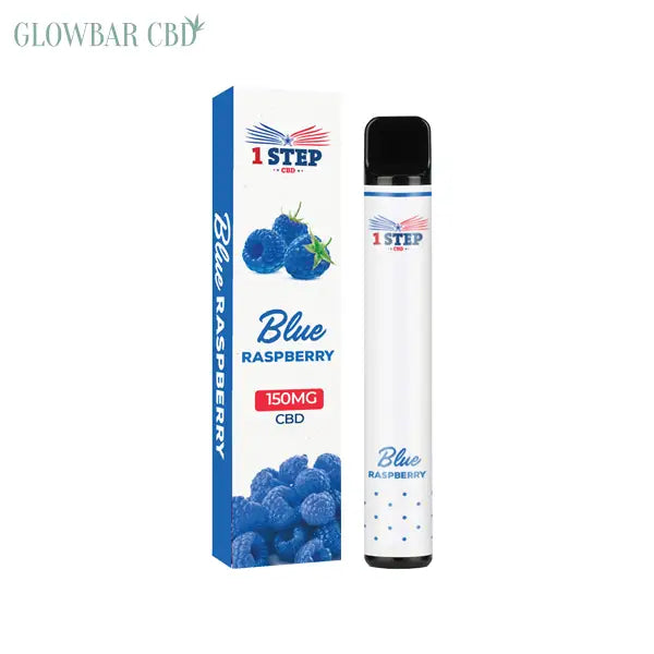 1 Step 150mg CBD Disposable Vape Device - Blue Raspberry
