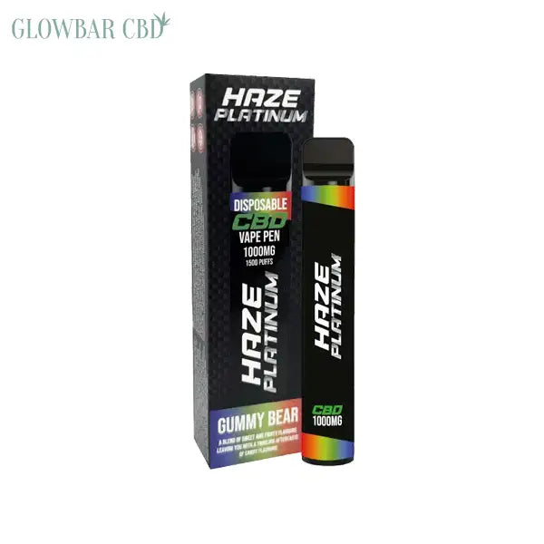 Haze Platinum 1000mg CBD Disposable Vape Device 1500 Puffs