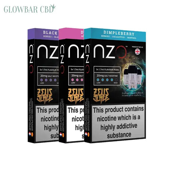 NZO 20mg Zeus Salt Cartridges with Red Liquids Nic Salt