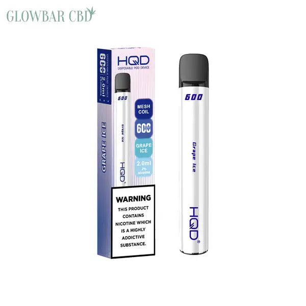 20mg HQD 600 Disposable Vape Device 600 Puffs - Blueberry