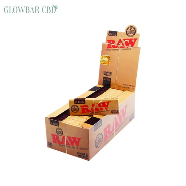 50 Raw Classic Wide Rolling Papers - Smoking Products