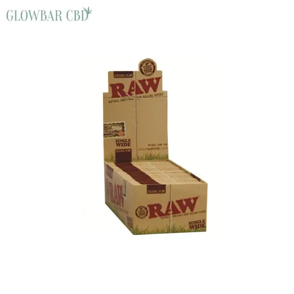 50 Raw Single Wide Organic Hemp Rolling Papers - Smoking