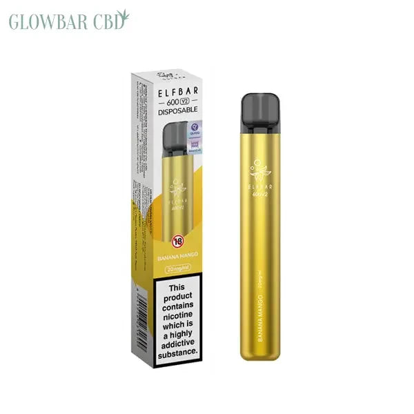 20mg ELF Bar 600 V2 Disposable Vaping Device 600 Puffs