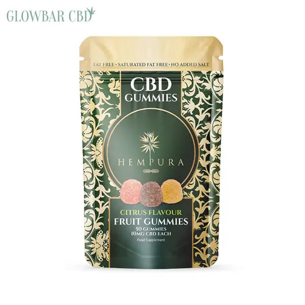 Hempura 500mg CBD Citrus Fruit Gummies - 50 Pieces - CBD