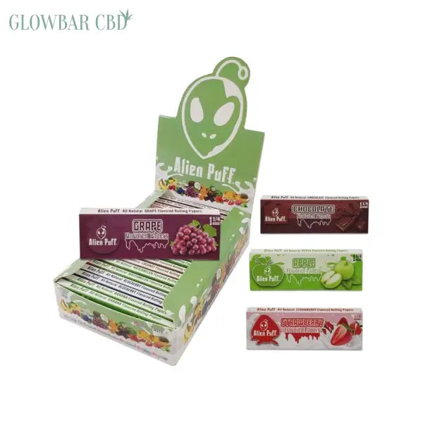 Alien Puff 1.25 Size Mixed Fruit Flavour Rolling Papers 20