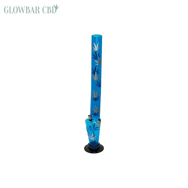 24’’ Mix Colour Leaf Print Acrylic Bong - FA-B LEAF