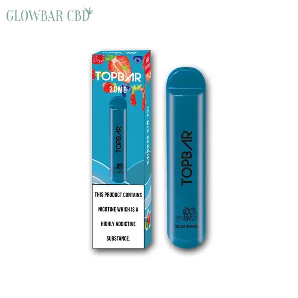 20mg Top Bar Disposable Vape Pod 600 Puffs - Ice Mixed