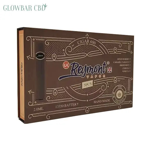 20mg Reymont Cigars 600 Disposable Gift Box 5 pack - 3000