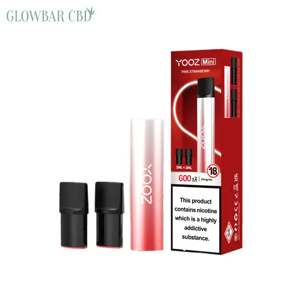 20mg Yooz Mini Rechargeable Device &amp; Vape Pods x2 600 Puffs