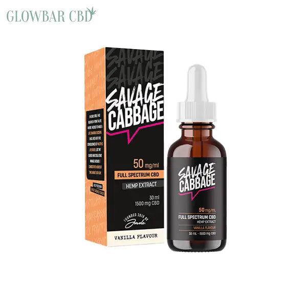 Savage Cabbage 1500mg CBD Oil Vanilla 30ml - CBD Products