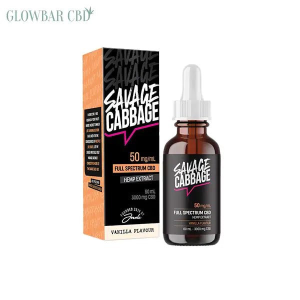 Savage Cabbage 3000mg CBD Oil Vanilla 60ml - CBD Products