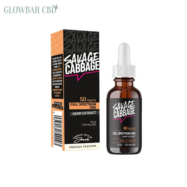 Savage Cabbage 750mg CBD Oil Vanilla 15ml - CBD Products