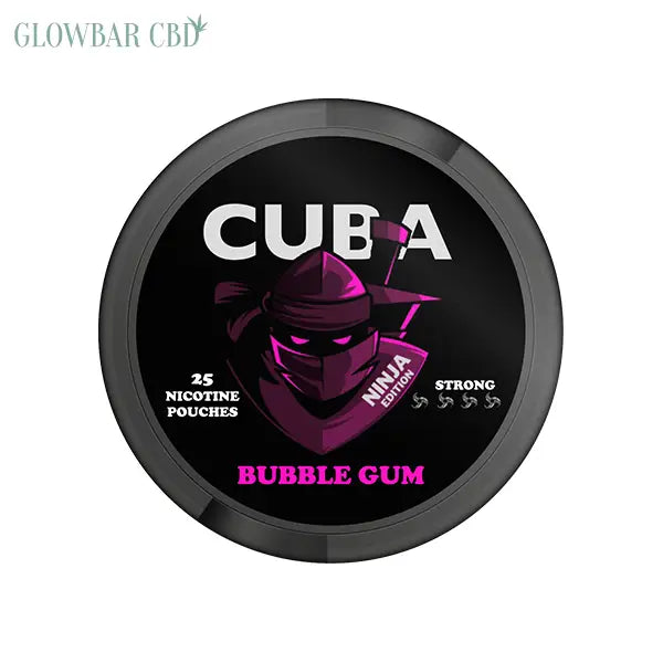 30mg CUBA Ninja Nicotine Pouches - 25 Pouches - Bubblegum