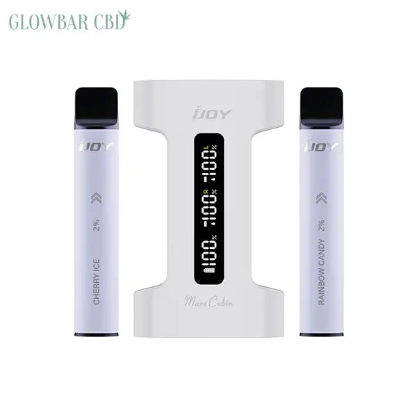 20mg iJoy Mars Cabin 600 Vape Kit - White - Vaping Products