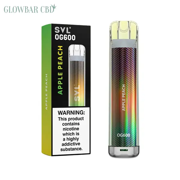 20mg SVL OG600 Disposable Vape 600 Puffs - Apple Peach