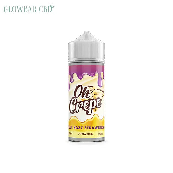 0mg Oh Crepe 100ml Shortfill (70VG/30PG) - Blue Razz