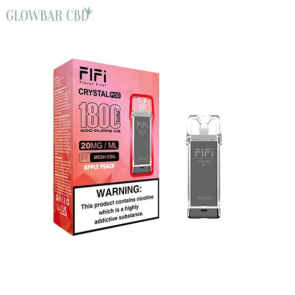 FLFI Crystal Replacement Pods 1800 Puffs 2ml - Apple Peach