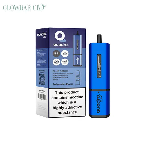 20mg Quadro 2.4K Pod Vape Kit 2400 Puffs - Blue Series