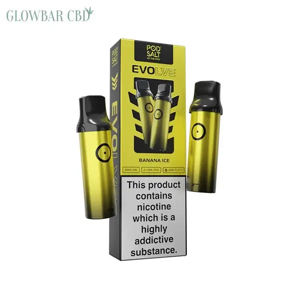 20mg Pod Salt Evolve Pods 2ml - 600 Puffs - Banana Ice