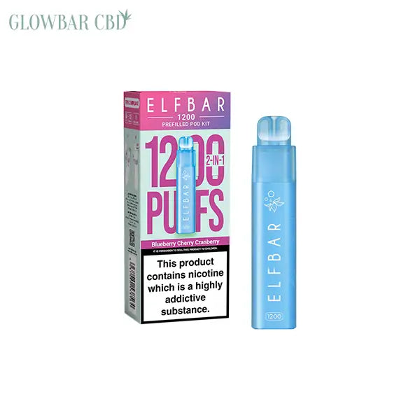 20mg ELF Bar 1200 Prefilled Pod Kit 1200 Puffs - Blueberry