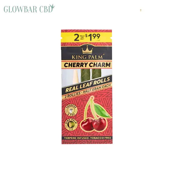 2 King Palm 0.5g Flavoured Wrap Rollies - Cherry Charm