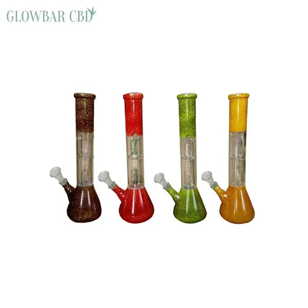 6 x 12’’ Classic Mixed Colour Glass Bong - GB24