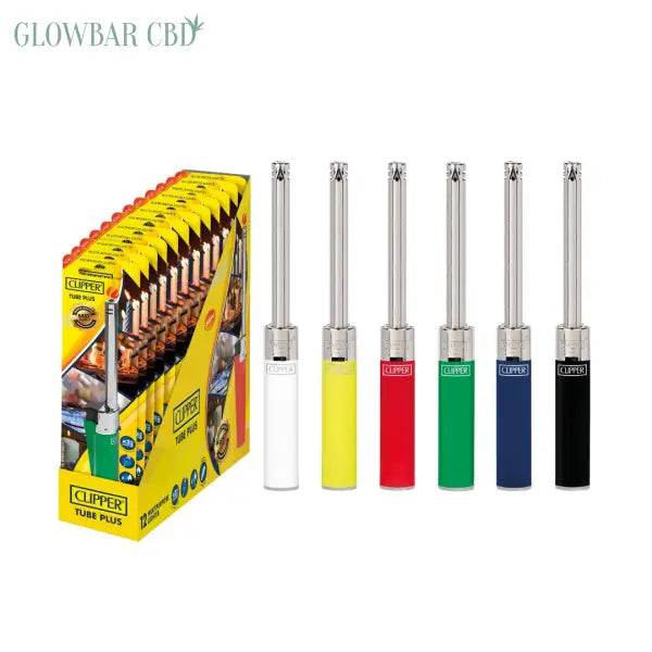 Clipper Tube + Branded BLister Mixed Colours Lighters