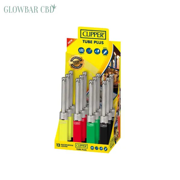 Clipper Tube + Open Display Mixed Colours Lighters