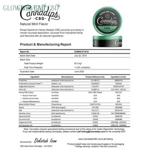 Cannadips 150mg CBD Snus Pouches - Natural Mint - CBD
