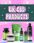 Collection of various CBD products including oils, capsules, creams, and edibles.