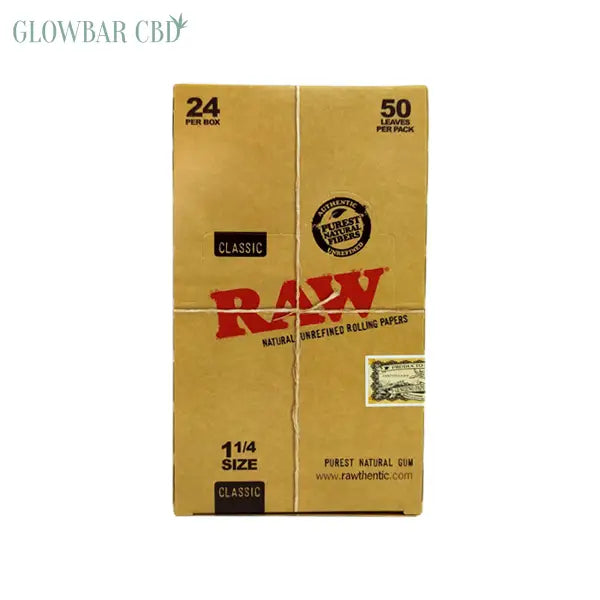 24 Raw Classic 1 1/4 Size Rolling Papers - Smoking Products