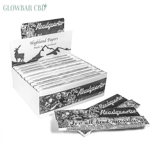 24 Highland Headquarters King Size Rolling Paper &amp; Tips