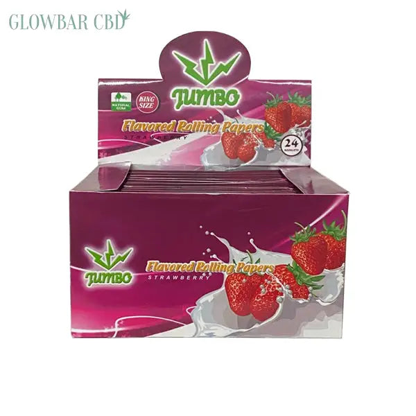 24 Jumbo Flavoured King Size Rolling Papers - Strawberry