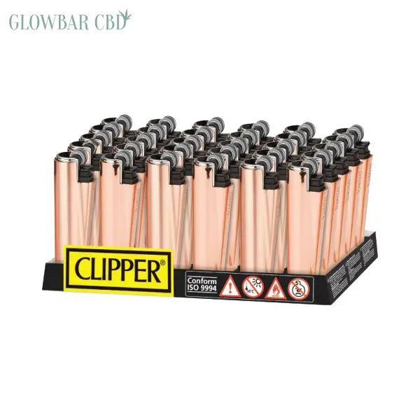 30 Clipper FCP22RH Classic Micro Rose Gold Shiny Lighters