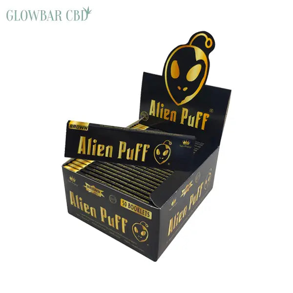 33 Alien Puff Black &amp; Gold Super King Size Unbleached Brown
