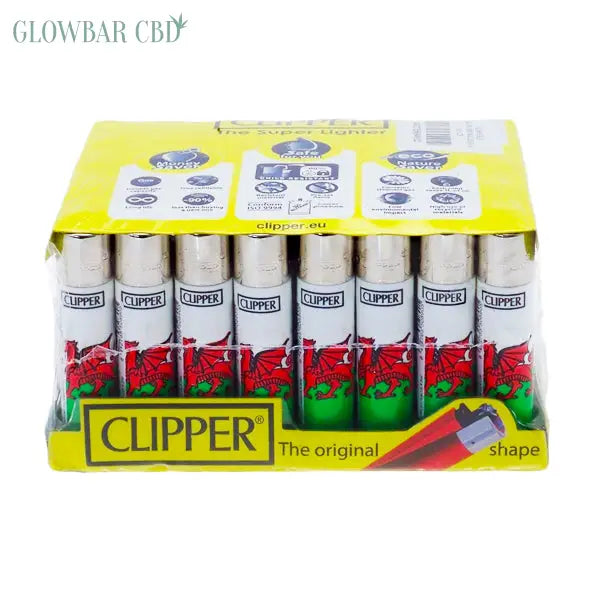 40 Clipper Refillable Classic Lighters Wales Flag