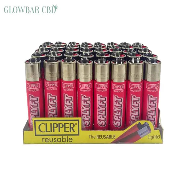 40 Clipper SPLYFT Pink Large Classic Refillable Lighters