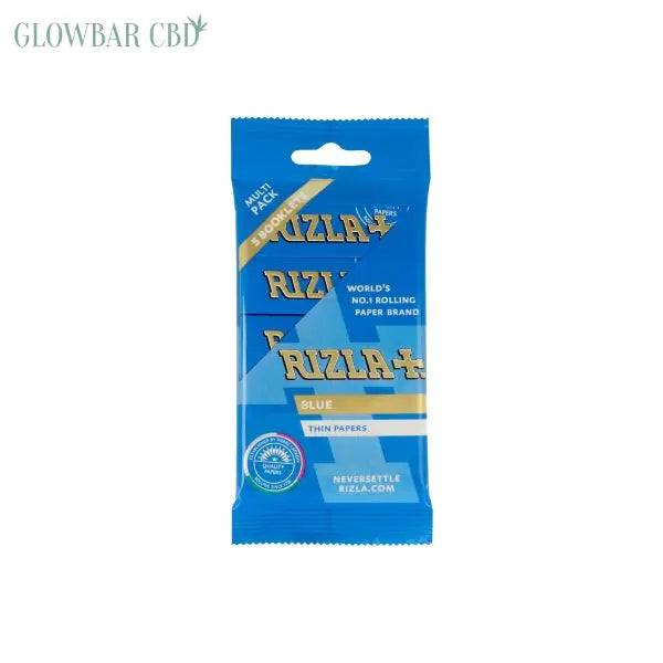 5 Pack Blue Regular Rizla Rolling Papers (Flow Pack)