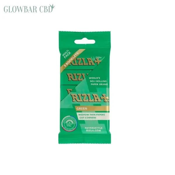 5 Pack Green Regular Rizla Rolling Papers (Flow Pack)