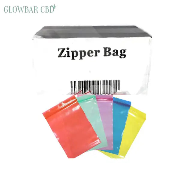 5 x Zipper Branded 40mm x 40mm Red Bags - Smoking Products