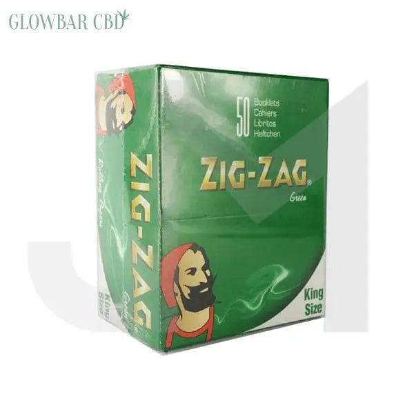 50 Zig-Zag Green King Size Rolling Papers - Smoking Products