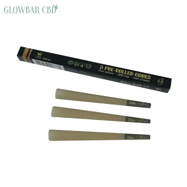 75 Alien Puff Black & Gold King Size Pre-Rolled Cones