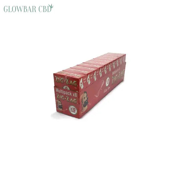 8 Booklet Zig - Zag Red Regular Size Rolling Papers - Pack