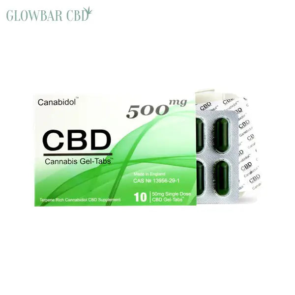 CBD by British Cannabis 500mg CBD Gel-Tabs 10 Capsules - CBD