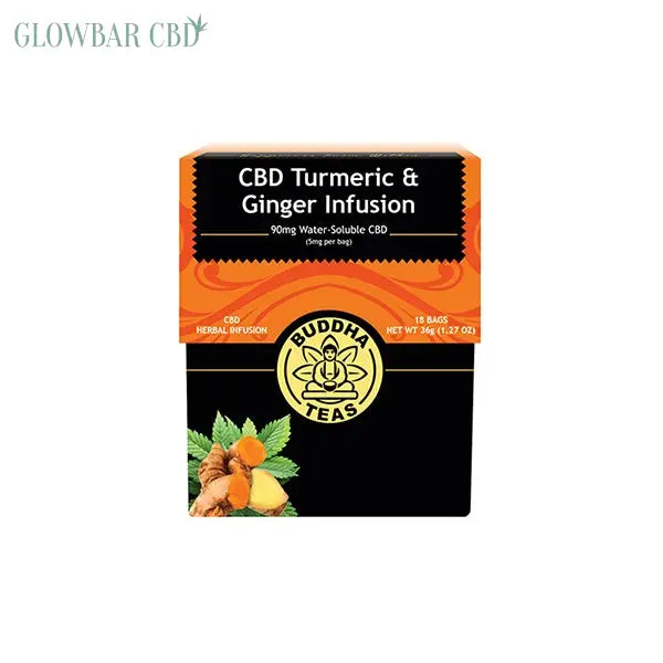 Buddha Teas 5mg CBD Tea Bags - Turmeric &amp; Ginger Infusion