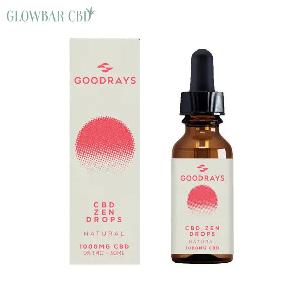 Goodrays 1000mg CBD Natural Zen Drops - 30ml - CBD Products