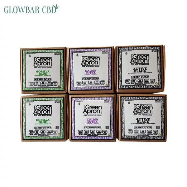 Green Apron 100mg CBD Soap & Shampoo - 6 Pack Products