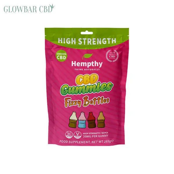 Hempthy 1000mg CBD Fizzy Bottles Gummies - 50 Pieces - CBD